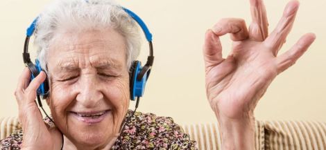 old lady listening